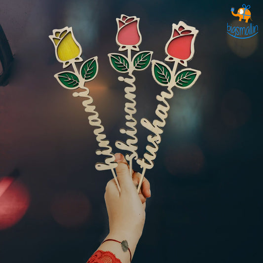 Personalized Wooden Rose