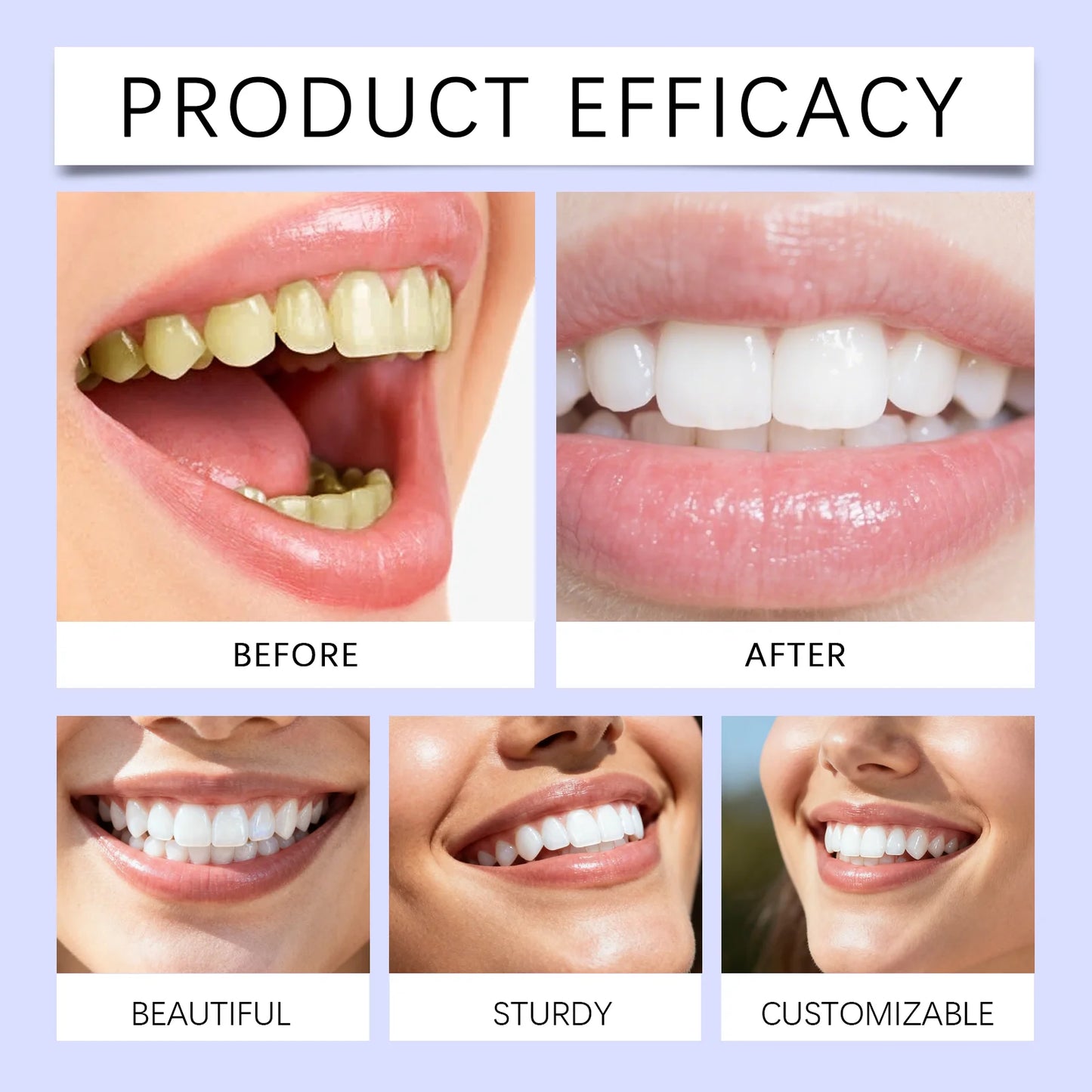 Purple Teeth Whitning Strips Oral Hygiene Mint Fresh Breath Brighten Tooth Bleaching Lasting Oral Care Tooth Brightening Patches