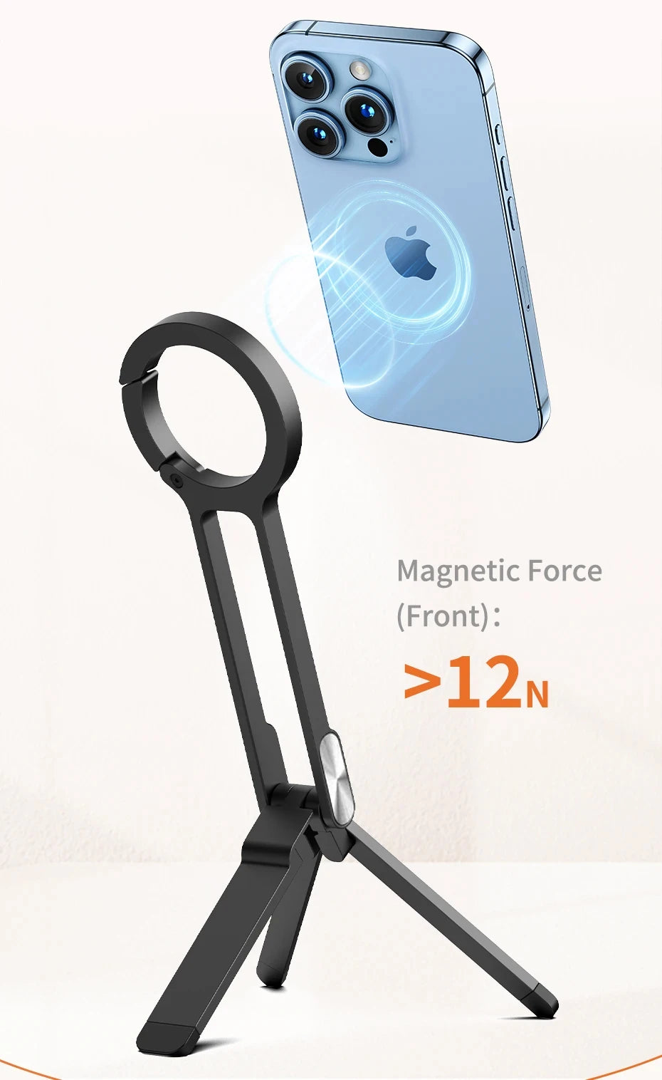 Foldable Portable Phone Holder Stand Magnetic Cell Phones Tripod Mount For  16 15 14 13 12 Pro Max