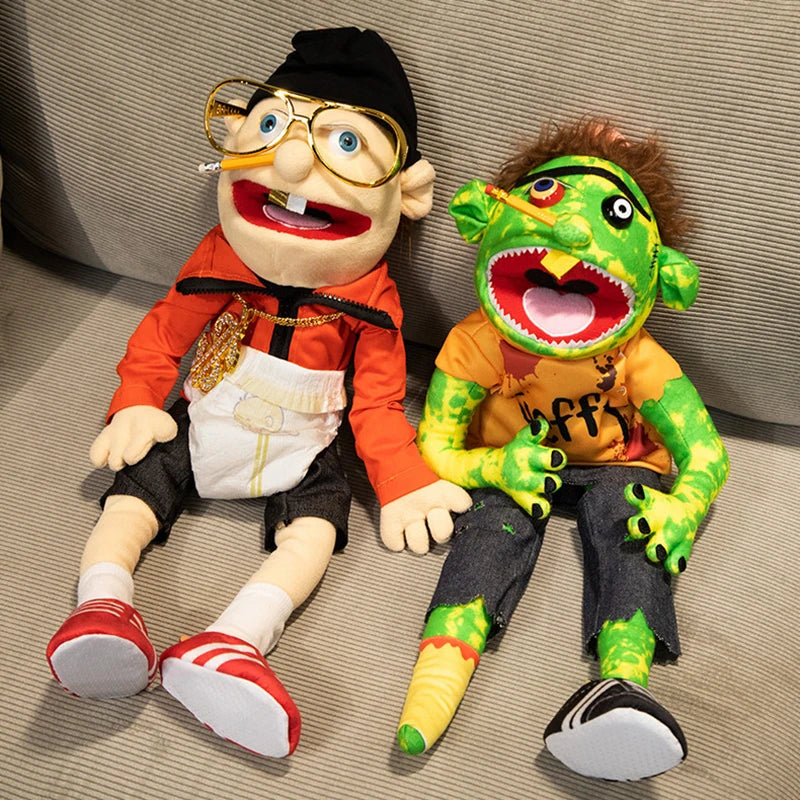 Jeffy Family Hand Puppet Pet Booger Feebee Rocker Zombie Dad Mom Chef Price Police Junior Joseph Cody Penolope Open Mouth Muppet