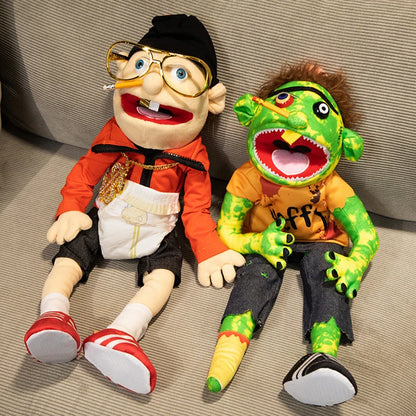 Jeffy Family Hand Puppet Pet Booger Feebee Rocker Zombie Dad Mom Chef Price Police Junior Joseph Cody Penolope Open Mouth Muppet
