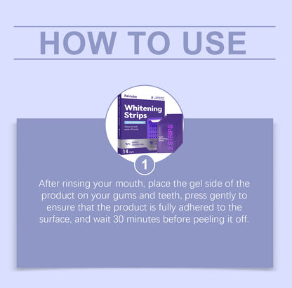 Purple Teeth Whitning Strips Oral Hygiene Mint Fresh Breath Brighten Tooth Bleaching Lasting Oral Care Tooth Brightening Patches