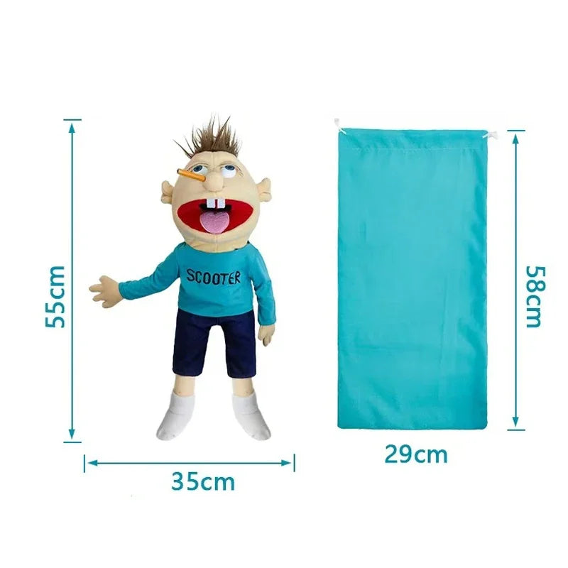 Jeffy Family Hand Puppet Pet Booger Feebee Rocker Zombie Dad Mom Chef Price Police Junior Joseph Cody Penolope Open Mouth Muppet