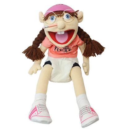 Jeffy Family Hand Puppet Pet Booger Feebee Rocker Zombie Dad Mom Chef Price Police Junior Joseph Cody Penolope Open Mouth Muppet