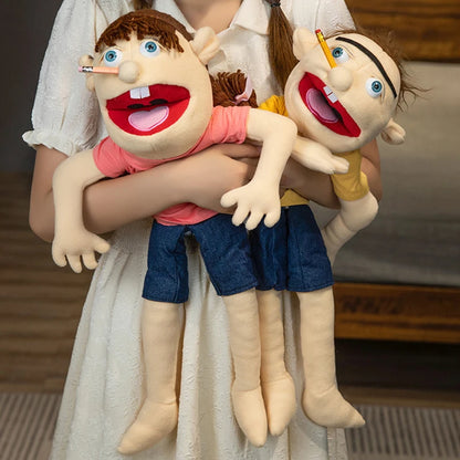 Jeffy Family Hand Puppet Pet Booger Feebee Rocker Zombie Dad Mom Chef Price Police Junior Joseph Cody Penolope Open Mouth Muppet