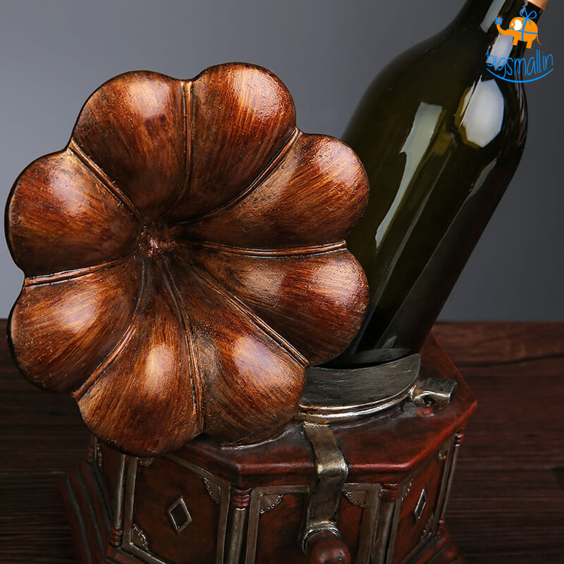 Retro Gramophone Wine Bottle Holder